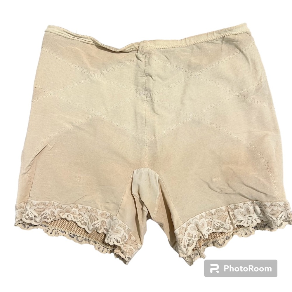 Vintage Sears Cream Shapewear with Lace Size S